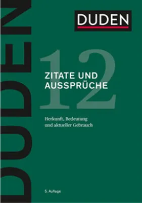 Obrázek produktu pro Duden - Zitate und Aussprüche