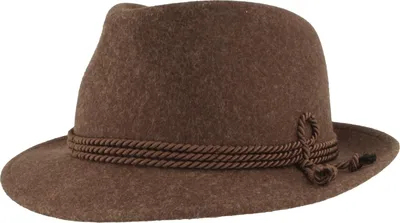 Trachtenhut Maleo Trilby Wolle Plus mit Kordel von Hut-Breiter in braun