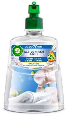 Produktbild von Air Wick Active Fresh Nachfüller Frische Wäsche & Weiße Orchidee 228 ml