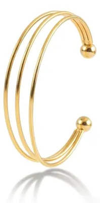 Immagine prodotto di Elegante bracciale a tre fili in acciaio placcato oro MCB250414G