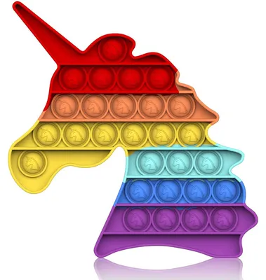 Produktbild von Pop-it Fidget-Spielzeug Silikon-Popper Stressabbau - Bunt - Mit Knallgeräusch - Für Kinder und Erwachsene