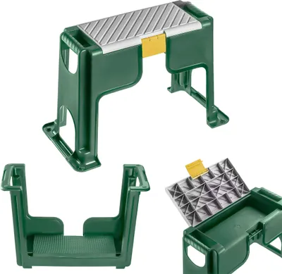 Produktbild von KADAX Garten-Kniehocker, Stuhl, Aufbewahrungsbox, Hocker, Bank, 3in1, faltbar, Grün