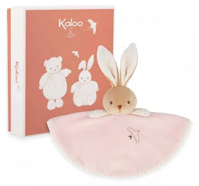 Image de Kaloo Doudou plat lapin rose avec boite