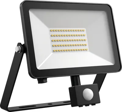 Produktbild von DOTLUX LED-Strahler FLOORslim-sensor 50W 4000K schwarz mit Bewegungsmelder PIR
