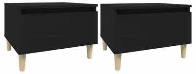 Obrázok produktu pre vidaXL Bočné stoly 2 ks čierne 50x46x35 cm Drevo Materiál