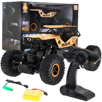 Produktbild von Crawler-Monster für Kinder ab 6 Jahren. Ferngesteuertes Goldmodell 1:18. Extremes Fahrgefühl