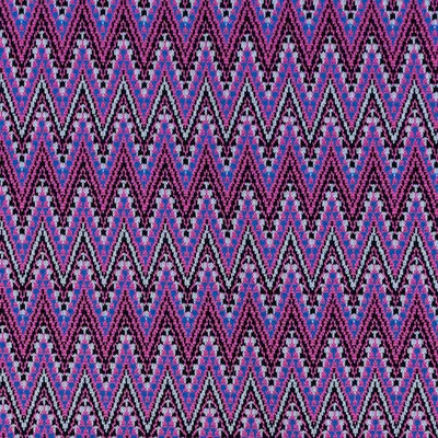 Produktbild von Strickstoff Jacquard Chevron ZickZack fein violett rosa 1,48m Breite