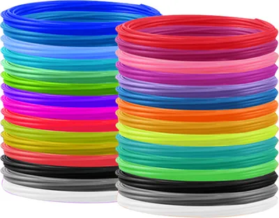 Obrázok produktu pre 20 kusov náplní do 3D pera PLA 1,75 mm, 20 farieb, spolu 200 metrov