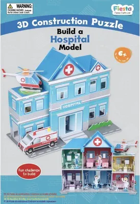 Image de Fiesta Crafts Kit de bricolage 3D Hôpital Carton Jouets éducatifs