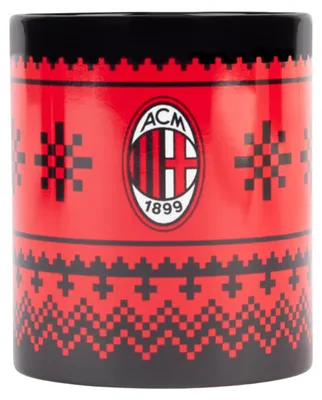 Keramiktasse 325 ml rot/schwarz Weihnachtsmotiv