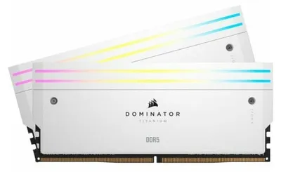 Zdjęcie produktu dla Corsair Dominator Titanium CMP64GX5M2X6600C32W, 64 GB, 2 x 32 GB, DDR5, 6600 MHz, 288-pin DIMM
