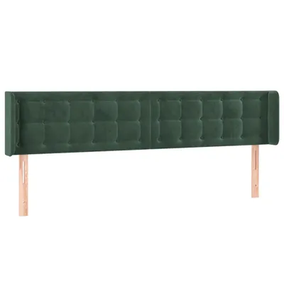 Immagine prodotto di vidaXL Testiera con orecchie verde scuro 203x16x78/88 cm in velluto