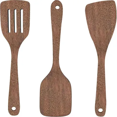 Produktbild von Set mit 3 Holz-Pfannenwendern, 30 cm, Küchenhelfer aus Olivenholz