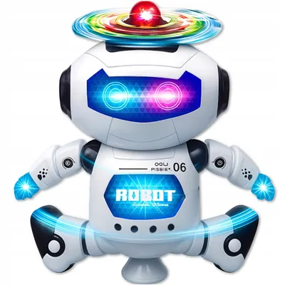 Produktbild von Interaktiver Tanzroboter Für Kinder 360° Drehung Mit Musik LED Lichtern Batterie Spielzeug Geschenk Ab 3