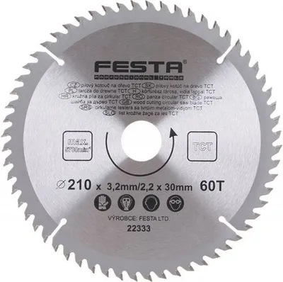 Immagine prodotto di Lama per sega FESTA SK 210/3.2/30mm 60T