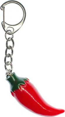 Produktbild von Chili Schlüsselanhänger Miniblings Anhänger Schlüsselring Peperoni Paprika rot