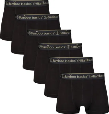 Produktbild von Bamboo basics Herren Boxer Shorts, 6er Pack - LIAM Trunks, atmungsaktiv, Jersey Schwarz M