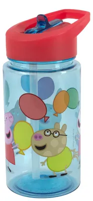 Produktbild von Trinkflasche Peppa Pig mit Strohhalm 450ml