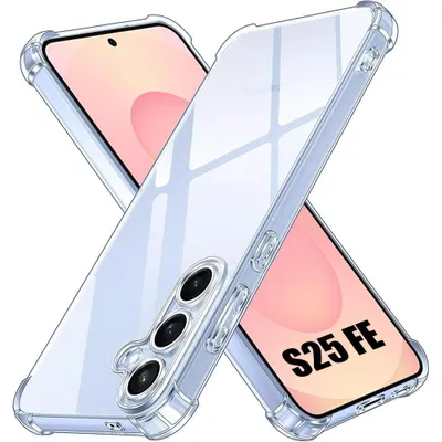 Image de Coque pour Samsung Galaxy S25 FE, Protection Silicone Anti-Rayures Coins Renforcés Transparent