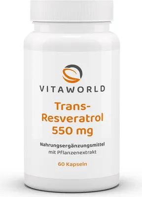 Obrázok produktu pre Trans-Resveratrol 550 mg (60 Kps)