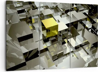 Produktbild von Bild auf Leinwand - Leinwandbild - Architektur Blöcke Design geometrisch - 105x70cm - Wand Bild - Wanddeko - Leinwanddruck - Bilder - Kunstdruck - Leinwand bilder - Wandkunst - CE105x70-2169