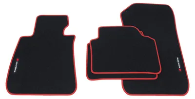 Produktbild von Fußmatten Sportline passend für BMW 3er E90 E91 Touring Kombi Limo Bj. 2005-2012, Bandeinfassung:Rot