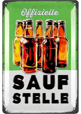 Produktbild von LANOLU Blechschilder retro Bier Bar Deko, Metallschilder mit Spruch für Partyraum, Küche, Bardeko, Cocktail Schild als Geschenk 20x30cm