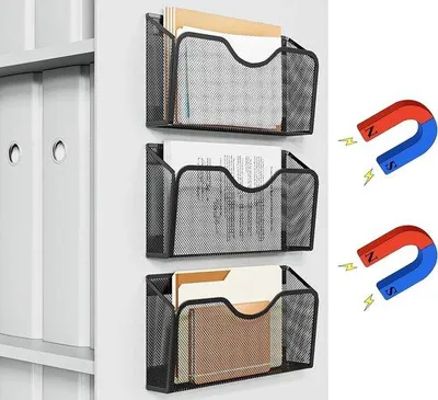 Image de Lot de 3 porte-dossiers magnétiques pour le bureau et la maison