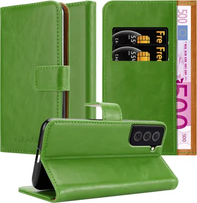 Obrázek produktu pro Cadorabo Case for Samsung Galaxy S22 PLUS Protective Case in Green Kryt na mobilní telefon Pouzdro typu kniha Pouzdro Luxury