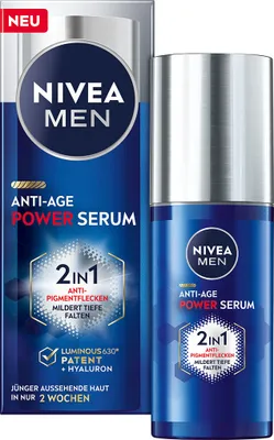 Produktbild von NIVEA MEN Anti-Age 2in1 Power Serum mit Hyaluron und LUMINOUS630® 30ml