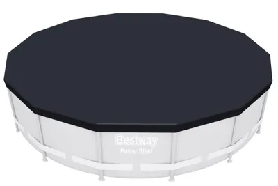Produktbild von Bestway® PVC-Abdeckplane Ø 370 cm, schwarz, rund