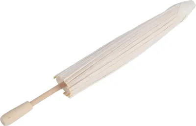 Obrázek produktu pro Klasický bílý papírový deštník pro kutily jako rekvizita pro svatební oslavy a focení (39,5 cm)