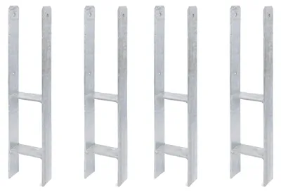 Obrázek produktu pro Alberts, nosníky pro sloupky, 4 kusy, rozměry 116 x 600 mm, tloušťka materiálu 6 mm, hloubka 60 mm, žárově zinkované