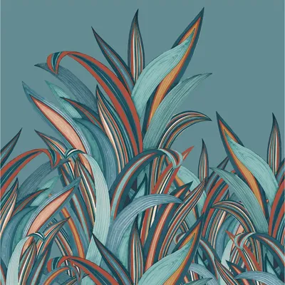 Produktbild von Fototapete 542240 Vliestapete Botanical Dschungel 200 x 280 cm Rasch Selection Grau Blau