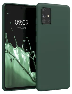Produktbild von kwmobile Handyhülle für Samsung Galaxy A51 Hülle - TPU Case - Kabelloses Laden - Schutzhülle Cover in Moosgrün