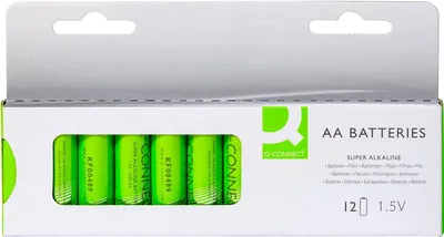 Produktbild von Q-CONNECT KF00644 Batterie AA/LR6, 12 Stück, grün