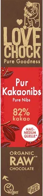 Produktbild von Lovechock -  Zartbitterschokolade mit Kakaonibs - 40g