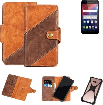 Produktbild von K-S-Trade Handy-Hülle Schutz-Hülle Bookstyle Case Wallet-Case kompatibel mit LG Electronics Phoenix Plus Handy Cover Bumper Kantenschutz Smartphone