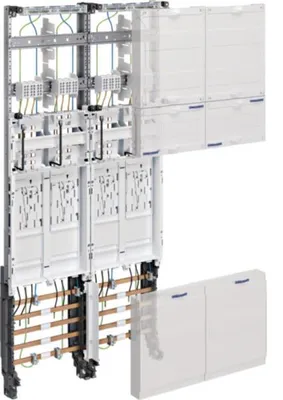 Produktbild von HAGER Komplettfeld 4ZP eHz DSS ZK3ED24N H1050mm 2-feld
