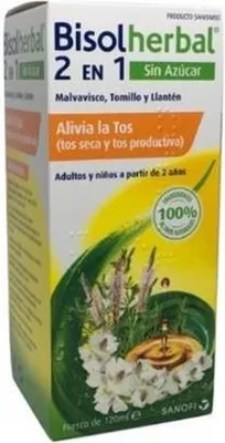 Immagine prodotto di Sanofi Bisolherbal 2in1 ohne Azaocar, trockener und produktiver Husten, 120 ml