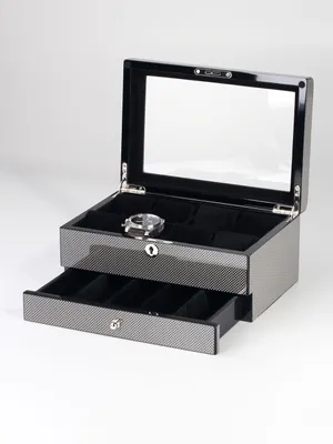 Produktbild von Rothenschild Uhrenkasten RS-2268-8CA für 8 Uhren carbon