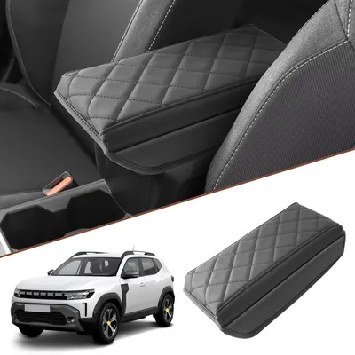 Immagine prodotto di Copertura per braccioli per Dacia Duster 2024 2025, realizzata in ecopelle con imbottitura in schiuma più spessa