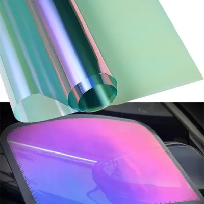 Produktbild von Autoverkleidung 65% VLT - Blendschutz - UV-Schutzfolie - Dunkelviolett/Rot Farbverlauf - 75 x 300 cm