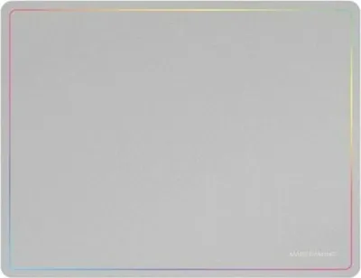 Image de Mars Gaming MMP124, Argent, Couleur unie, Caoutchouc, Pieds antidérapants, Tapis de souris de jeu