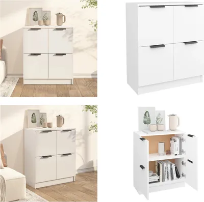 Image de vidaXL Sideboard Blanc 60x30x70 cm Bois composite - Sideboard - Sideboards - Armoire - Armoire de stockage