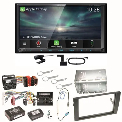 Produktbild von Kenwood DNX-7190DABS Android Auto Carplay Einbauset für Audi A4 B6 B7 Seat Exeo