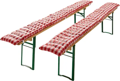 Produktbild von REDBEST Bierbank-Auflage Nashville" 2er-Pack rot 25x220 cm"