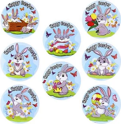 Immagine prodotto di Adesivi in rotolo Buona Pasqua v2 Pasqua 500 pezzi Titanum