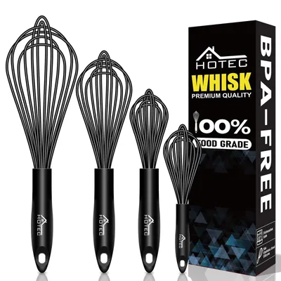 Produktbild von Set von 4 Silikon Schneebesen für die Küche