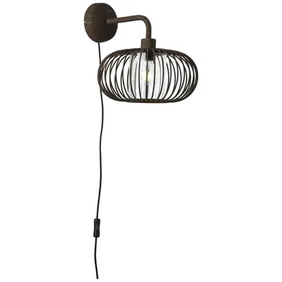 Produktbild von BRILLIANT Lampe, Willard Wandlleuchte mit Zuleitung rostfarbend, Metall, 1x A60, E27, 60W,Normallampen (nicht enthalten)